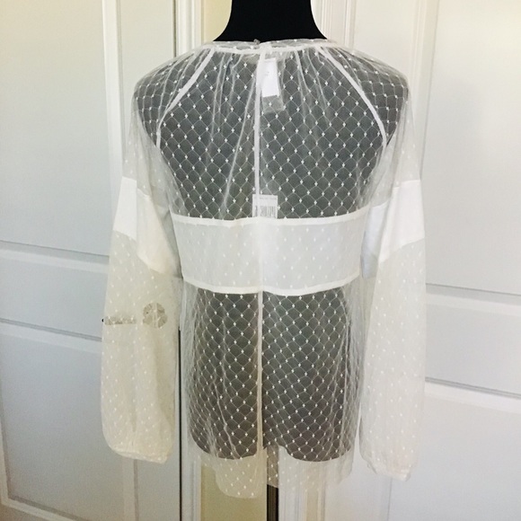 Mesh Panel Blouse - Picture 10 of 13